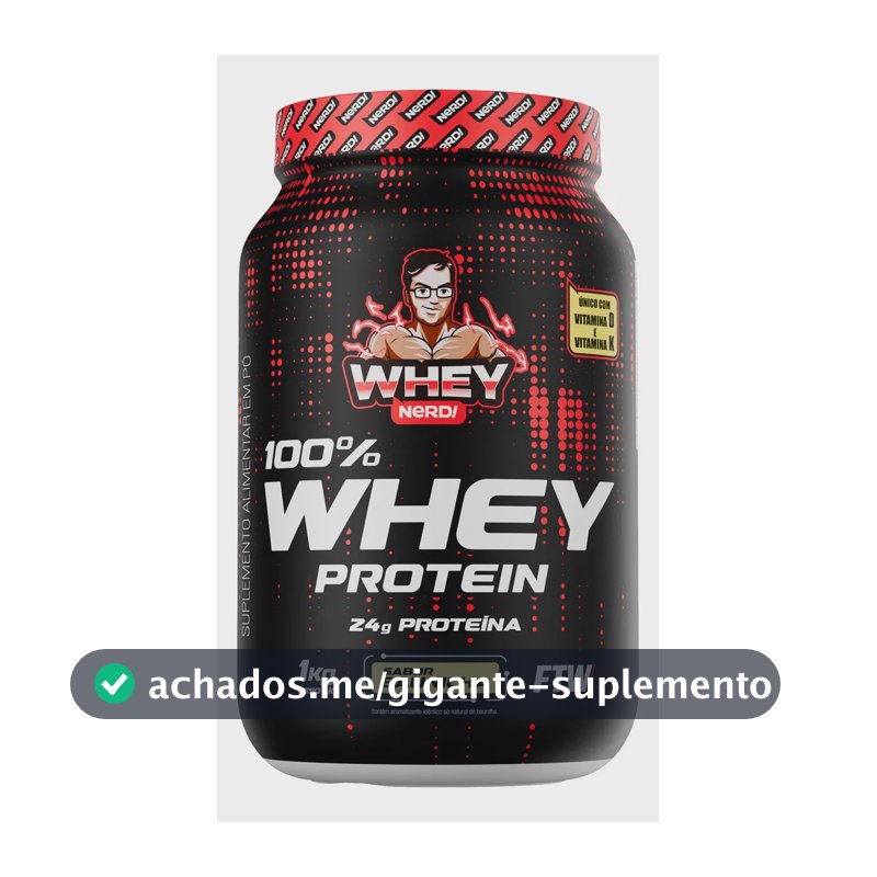 Whey Protein Whey Nerd Sabor Baunilha 1kg 100% Proteína
