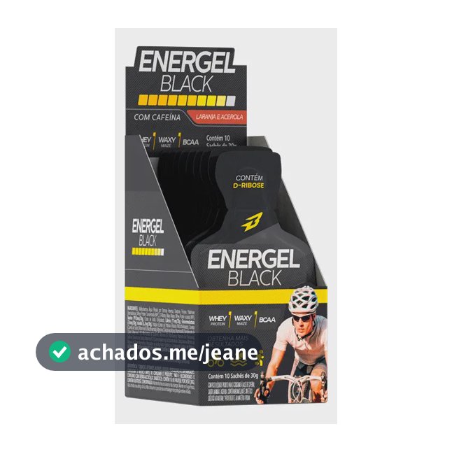 Gel Energel Black Cx 10 Sachês - Bodyaction Sabor Laranja E Acerola