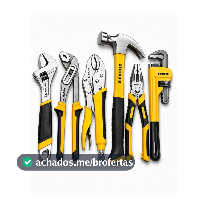 Kit Ferramentas de Aperto EVOFIX 6 Peças Com Alicates Universal e Bomba d'Água