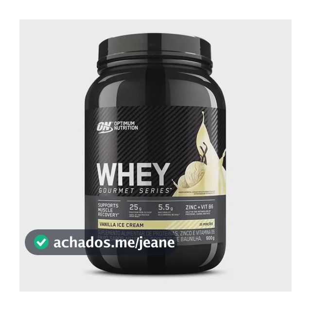 Proteínas, Zinco e Vitamina B6 Optimum Nutrition Whey Gourmet Series em pó sabor Baunilha x 900g