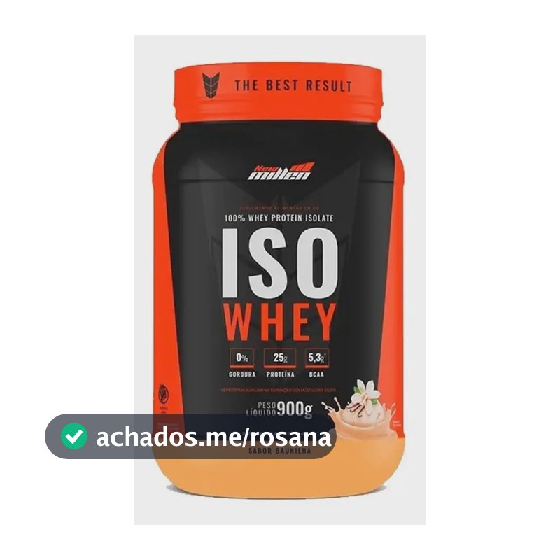 Iso Whey Isolado 900g - New Millen Sabor Baunilha