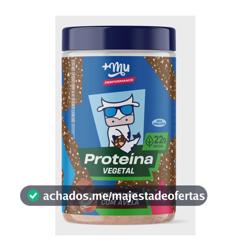 Proteína Vegetal 450g +Mu 22g proteína Sabor Chocolate com avelã