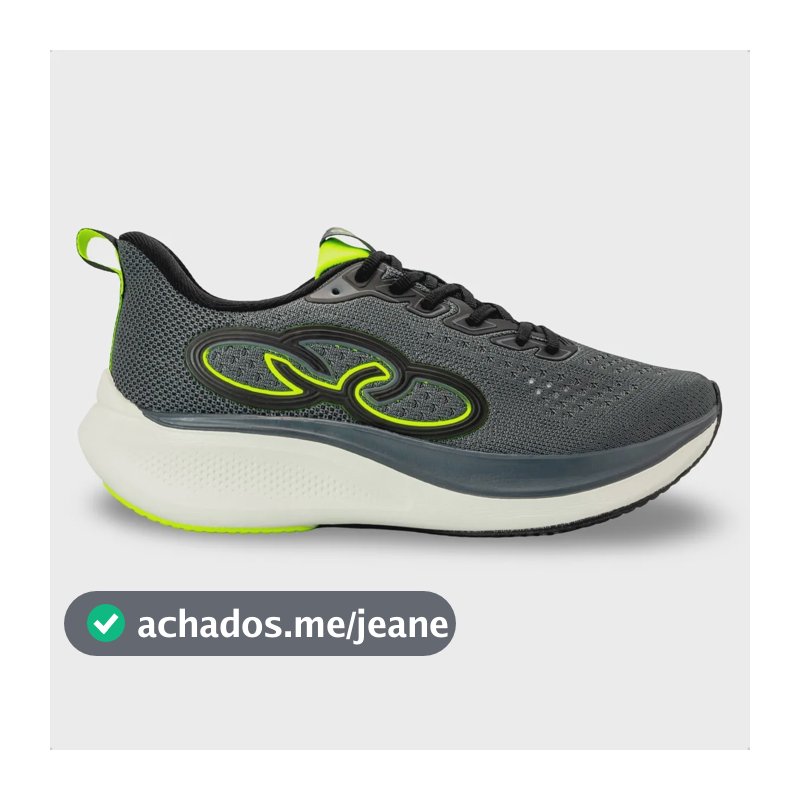 Tênis Olympikus Masculino Voa 3 Corrida Performance Preto E Off White 41 Br