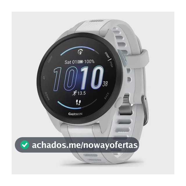 Relógio Garmin Forerunner 165 com Monitor Cardíaco de Pulso e GPS cor cinza