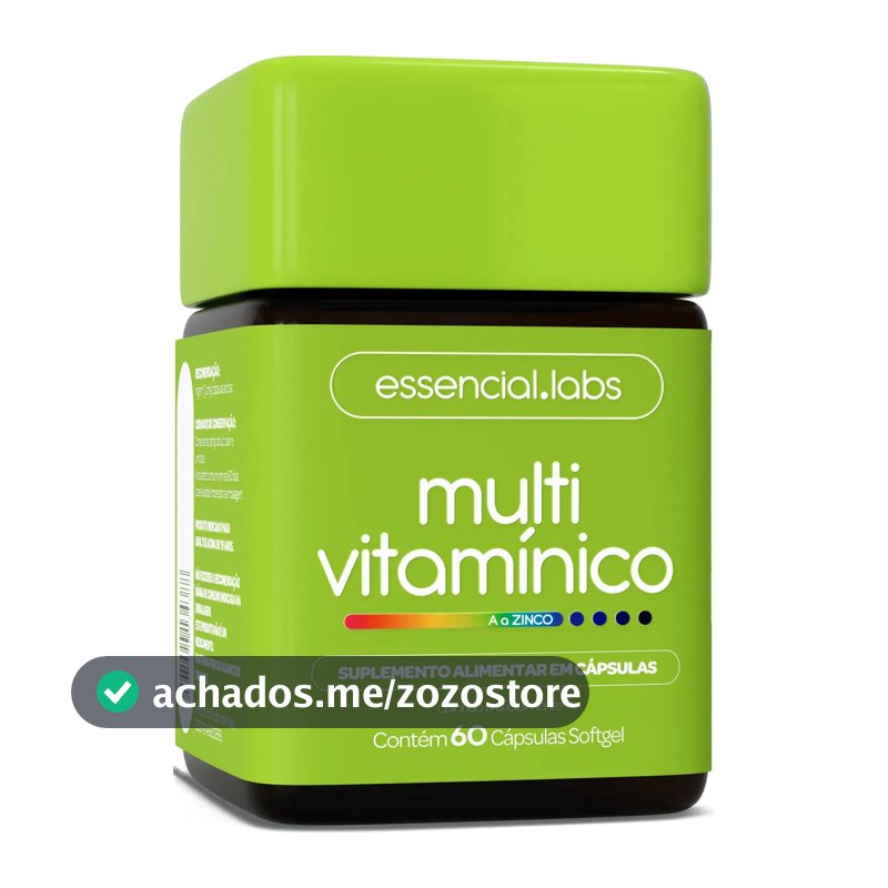 MULTIVITAMINICO de A a ZINCO - Polivitamínico com Fórmula Avançada e Concentrada - 60 cápsulas Softgel