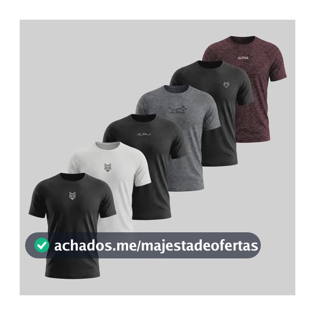 Kit 6 Camisetas Mais Procuradas Alpha