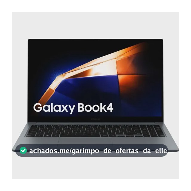 Notebook Samsung Galaxy Book4 Intel® U300 (1.20 Ghz, até 4.4GHz, 8 MB L3 Cache), Windows 11 Home, 8GB, 256GB SSD, UHD Graphics, 15.6'' Full HD LED, 1.55kg
