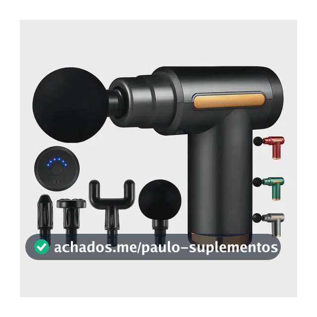 Pistola Mssageador Elétrico Profissional Muscular Portátil