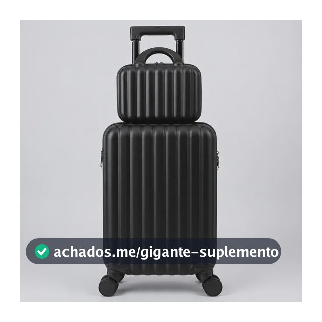 Mala De 10kg Bordo De Mão Bloguerinha Com Frasqueira Preto Liso