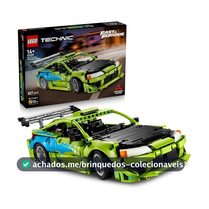 Lego Technic Mitsubishi Eclipse de Velozes e Furiosos 42229 827 Mitsubishi Eclipse
