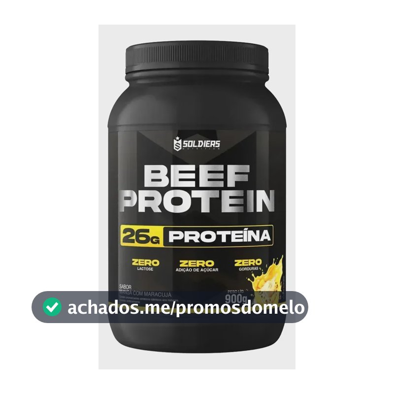 Proteína Beef Protein Zero Lactose Suplemento Alimentar Em Pó Manga Com Maracujá 900g - Soldiers Nutrition