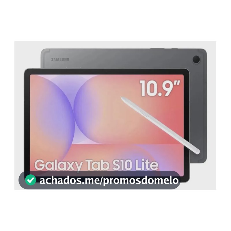Samsung Galaxy Tab S10 Lite 10.9" 128 GB 6 GB RAM Wi-Fi com S Pen Cinza