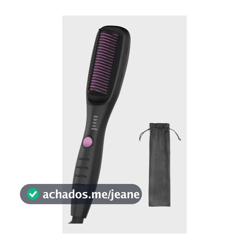 Escova Alisadora De Íons Negativos Multifunciongokoco Gd039 Preto 127/220v