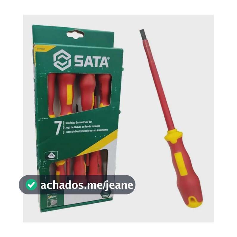Jogo De Chaves De Fendas Isoladas - Sata-st09303