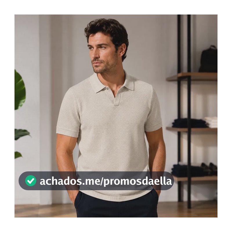 Camisa Polo Hering Masculina Trico Leve Respirável Estilo Cáqui Xl