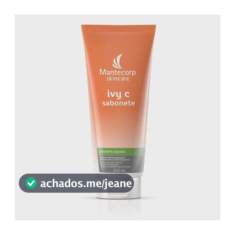 Sabonete Líquido Facial Ivy C 200ml Mantecorp Skincare Todo Tipo De Pele Dia/noite