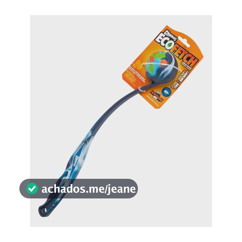 Lançador de Bolas Chuckit EcoFetch para Cães com Bola Azul
