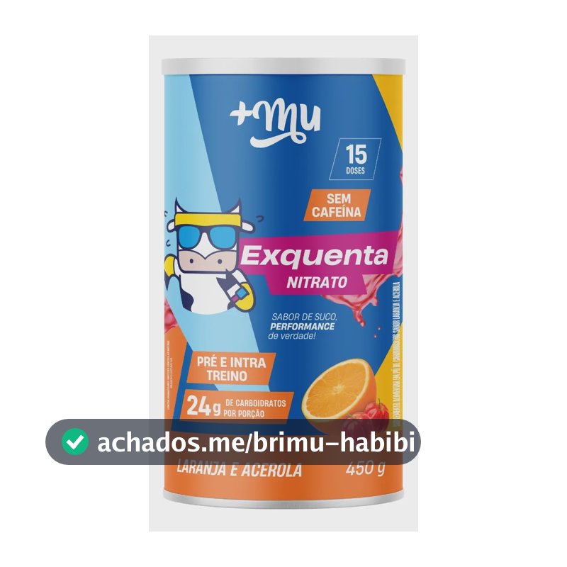 Pré-Treino Exquenta Nitrato Laranja e Acerola Pote 450g +Mu