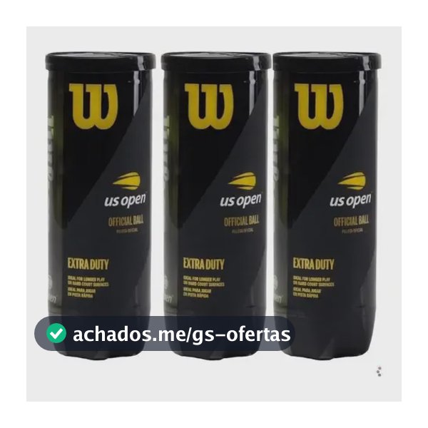 Bola De Tenis Wilson Us Open Official - Pack C/ 3 Tubos