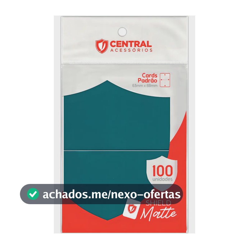 Central Sleeves 66x91mm Shield Matte Petróleo 100 Para Pokémon Magic