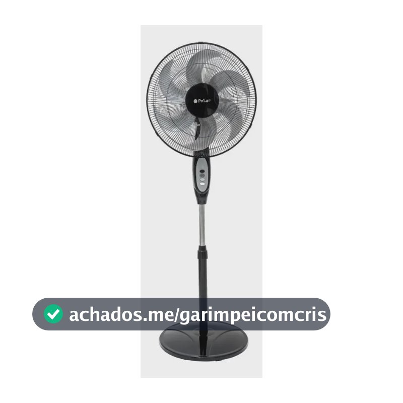 Ventilador De Coluna Polar Maxi Turbo Preto Com 6 Pás 40 Cm Material das pás Plástico