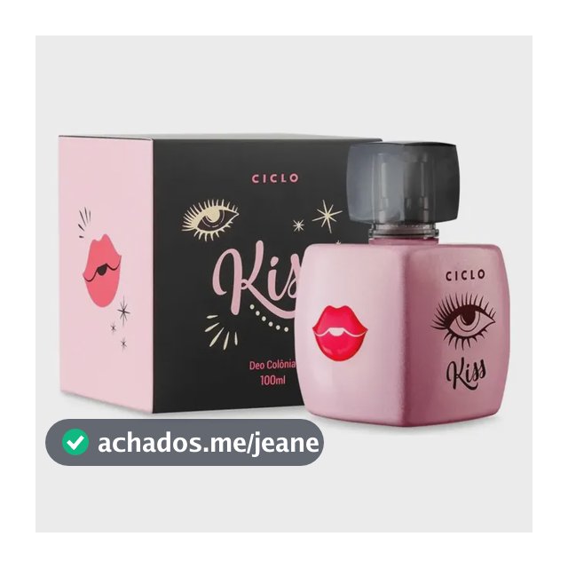 Perfume Deo Colônia Kiss Com Caixa Feminino 100ml Ciclo Cosméticos Presente