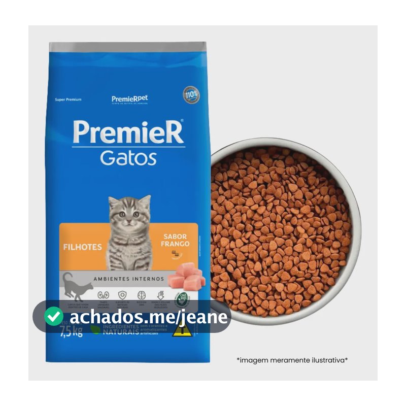 Ração Premier Gatos Filhotes Frango 7,5kg