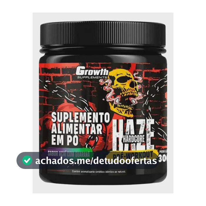 Haze Hardcore - Pré-treino 300g - Growth Supplements Sabor Açaí Com Guaraná