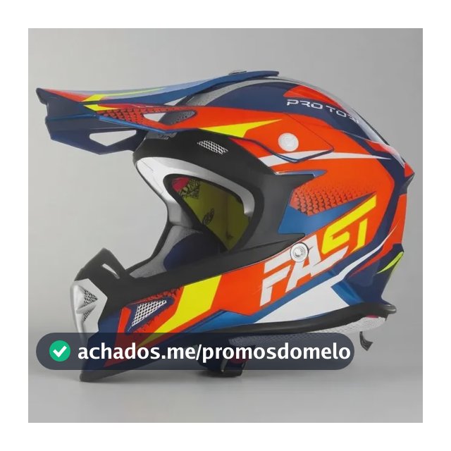 Capacete Motocross Pro Tork Fast Fantasy Azul/laranja