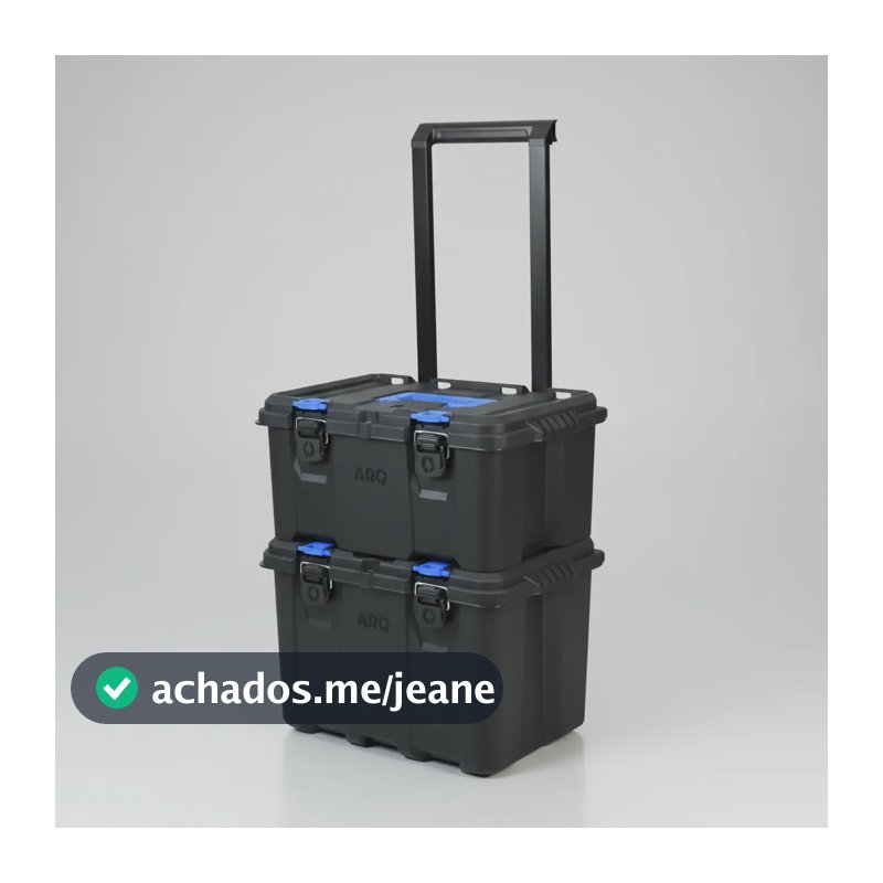 Carrinho Caixa Ferramentas Modular 2 Em 1 Com Rodas Premium Preto