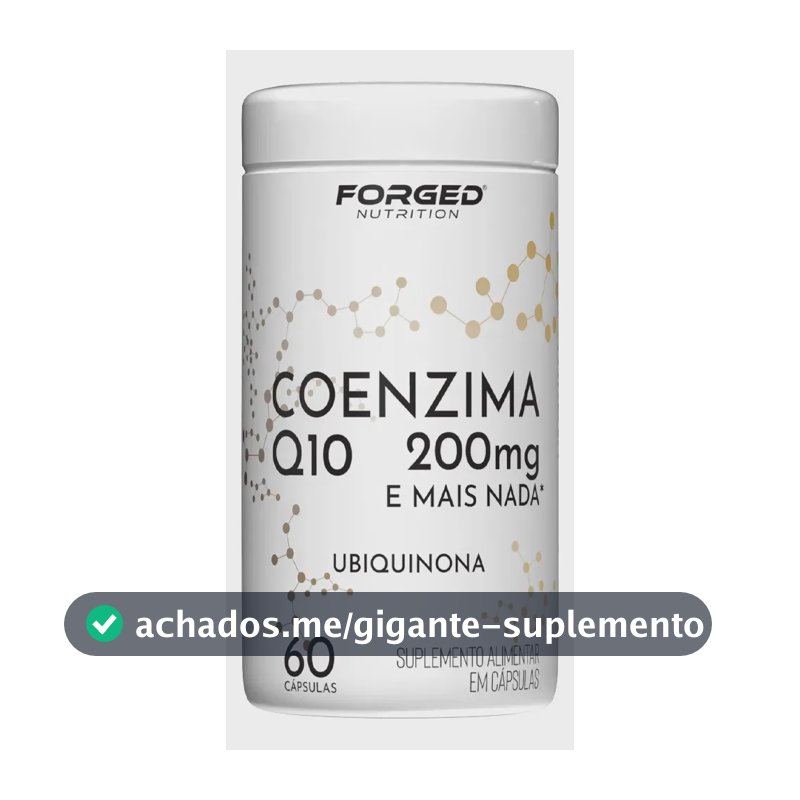 Coenzima Q10 200mg Pura Alta Concentração 60 Cápsulas - Forged Nutrition Sem Sabor
