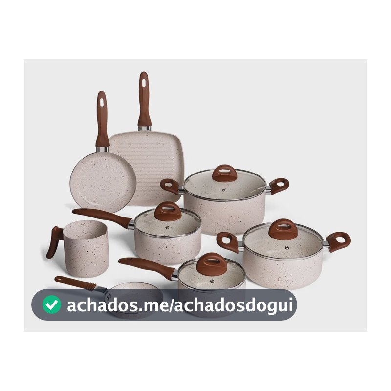 Conj de Panelas 8 Peças Ceramic Life Smart Plus Vanilla - Brinox
