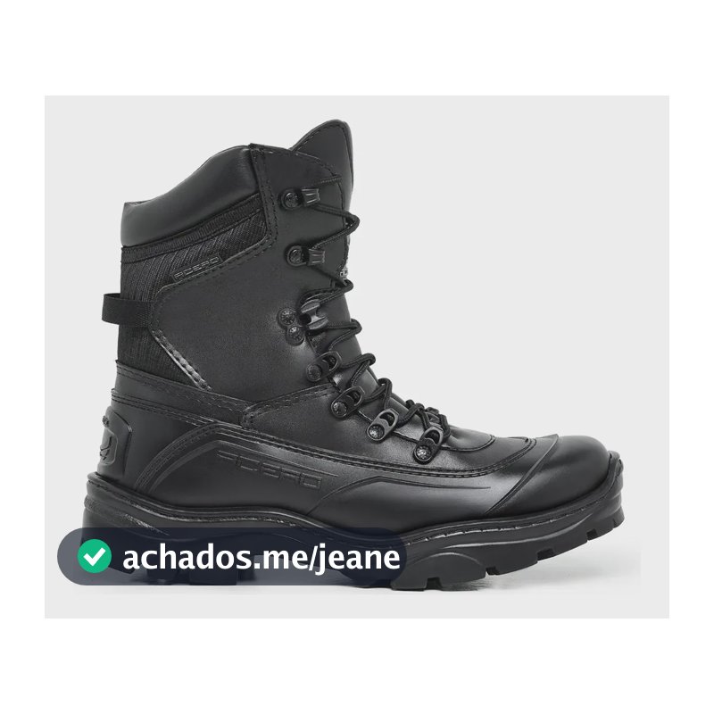 Bota Coturno Militar Acero Tiger Pro Couro Resistente Leve