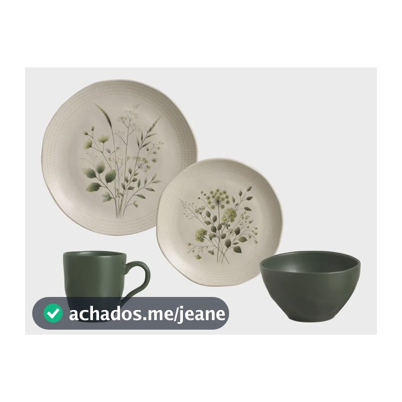 Aparelho De Jantar 16 Peças Ammi E Leaf Porto Brasil