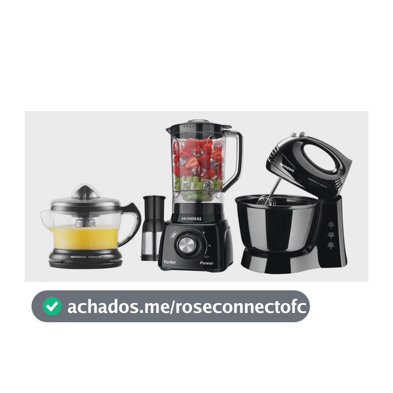 Kit Kt-105-b Mondial Com Liquidificador Batedeira Preto 220v