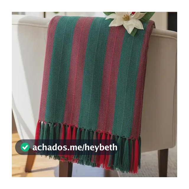 Manta De Natal Para Sofa, Artesanato Tear Mineiro. Decoração