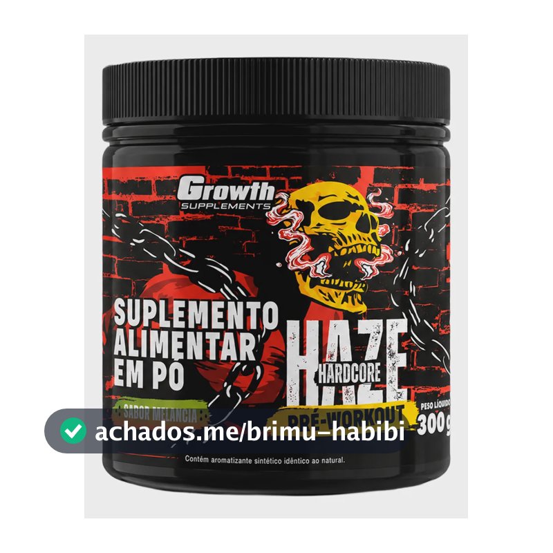 Pré-treino Haze Hardcore Pre-workout 300g Growth Supplements Melancia