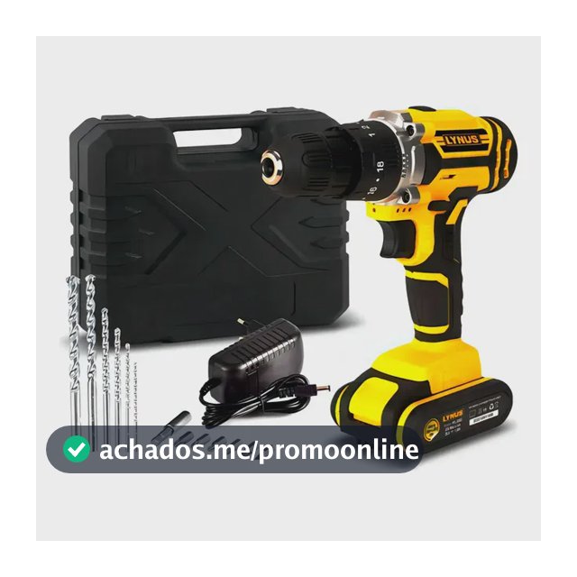 Parafusadeira Furadeira Impacto 3/8  20v 1,3ah Bivolt Lynus
