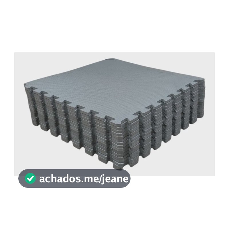 Kit 8 Tapete Tatame Eva Infantil 50x50 10mm Cinza-escuro Tatame