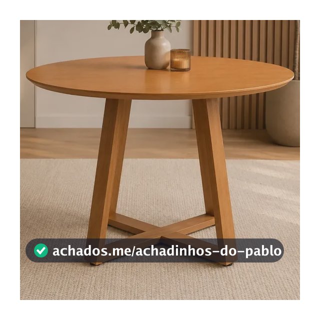 Mesa De Jantar Redonda Onix 110cm Para 4 Lugares Gabilitte Nature