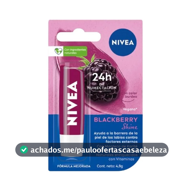 Bálsamo labial NIVEA BlackBerry Shine 4.8g