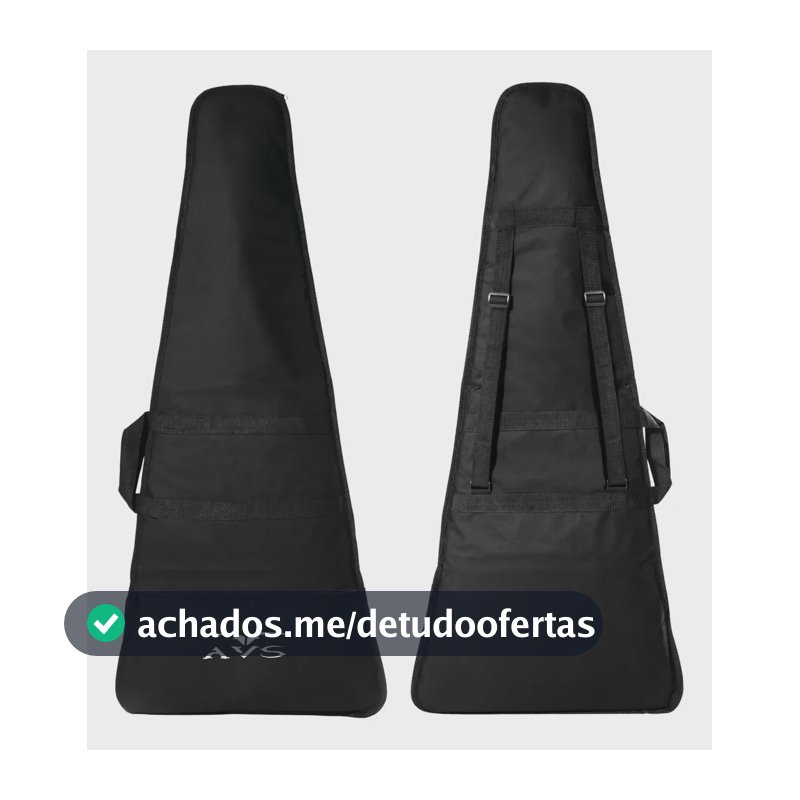 Capa Bag Case Para Guitarra Luxo Avs Alça Dupla Preto