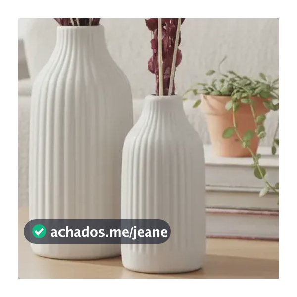 Dupla De Vasos Decorativos Em Ceramica Decoração Sala Casa