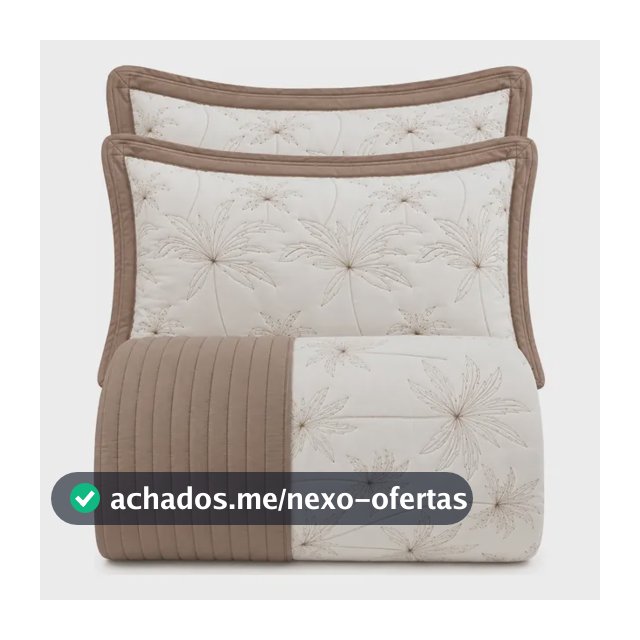 Cobre Leito Queen Matelassê Bordado Relevo C/ Barrado 3 Peça Chocolate Egeu