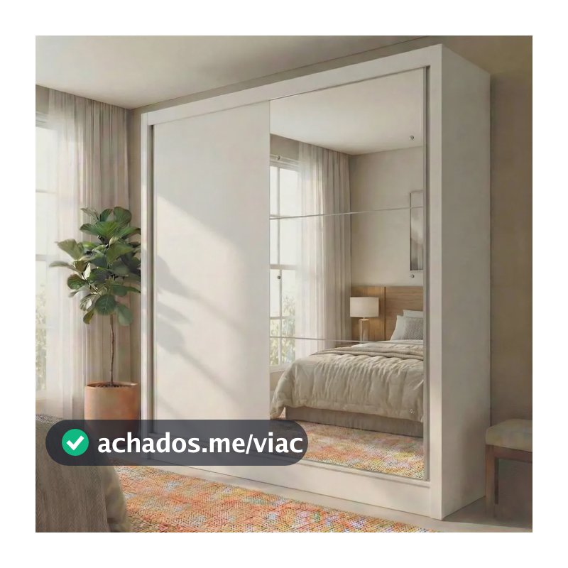 Guarda Roupa Solteiro 2 Portas De Correr 1 Porta Com Ii Branco