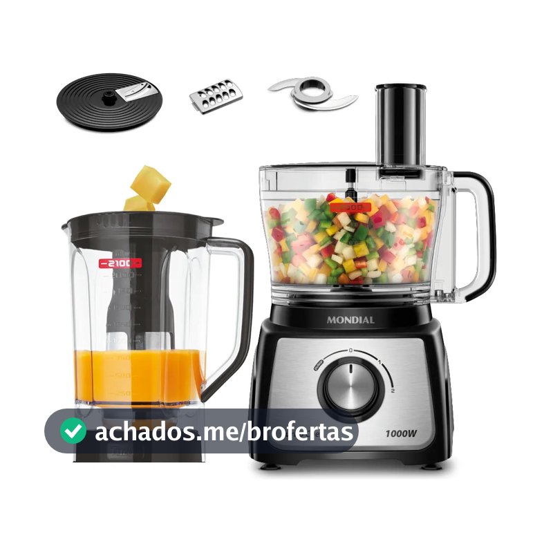 Multiprocessador Turbo Chef 5 Em 1 Mondial 1000W MPN-01-B