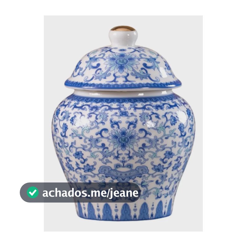 Pote De Porcelana Chinesa Com Estampa Floral Para Magnólia