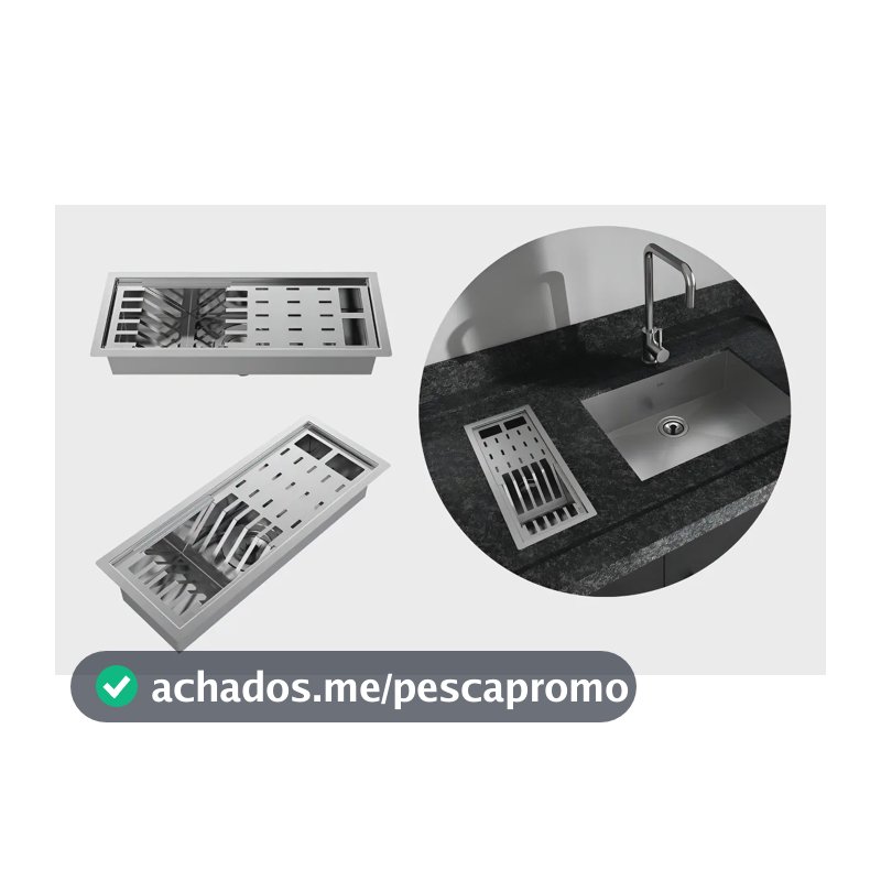 Escorredor de Louça Embutido Aço Inox Escovado DQI Unic 4140 Bancada