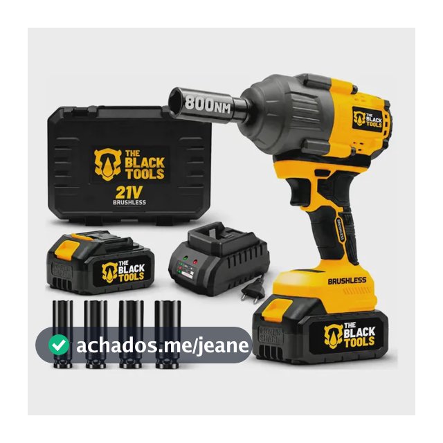 Parafusadeira Chave De Impacto A Bateria Lítio 21v Motor Brushless 800nm 80kgf.m Tb21ix The Black Tools