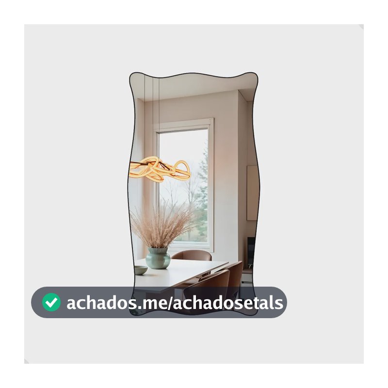 Espelho Pinterest Decorativo Grande 60x80cm - Mod. Paris Moldura Preto